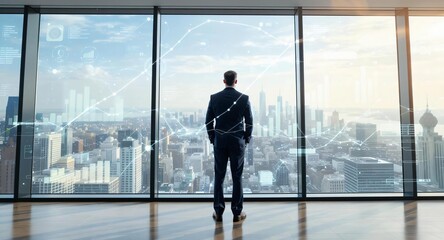 Fototapeta premium Business Vision and Urban Landscape