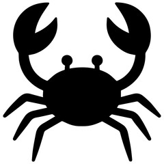 Crustacean – food allergy icon with transparent background in black and white style
