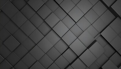 Abstract grayscale image of a repeating pattern of dark gray squares arranged in a diagonal offset