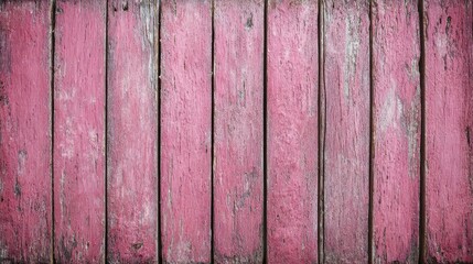 Pink weathered wooden planks background.