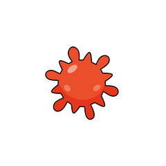 Vector paint splash star icon sale label design, suitable for banners, stickers and speech bubble decoration.