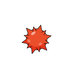 Vector paint splash star icon sale label design, suitable for banners, stickers and speech bubble decoration.