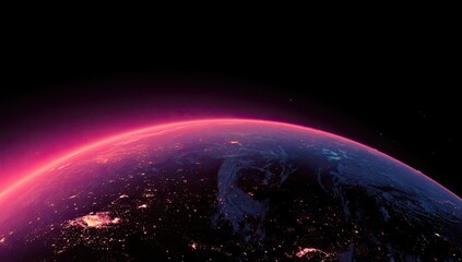 Obraz premium Earth from space, sunrise view (1)