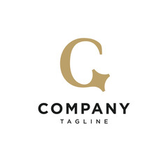 Letter C Shine Star Logo Icon Vector