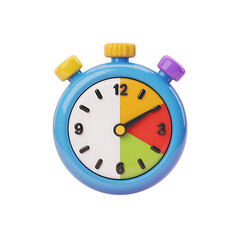 An isolated stopwatch on a white background for sport with a vintage dial showing time in minutes and seconds