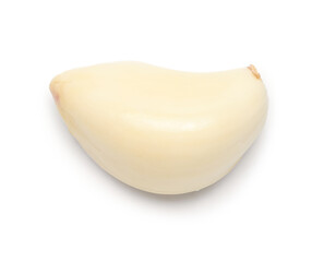 Fresh garlic clove on white background