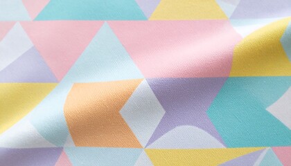 Pastel Geometric Fabric Texture with Soft Light and Shadow Abstract Art.