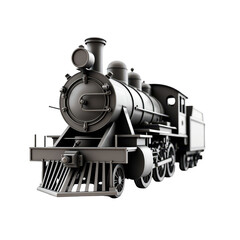 Obraz premium Detailed rendering of a vintage steam locomotive.