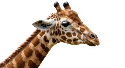 Obraz premium Close-up of a giraffe's head and neck