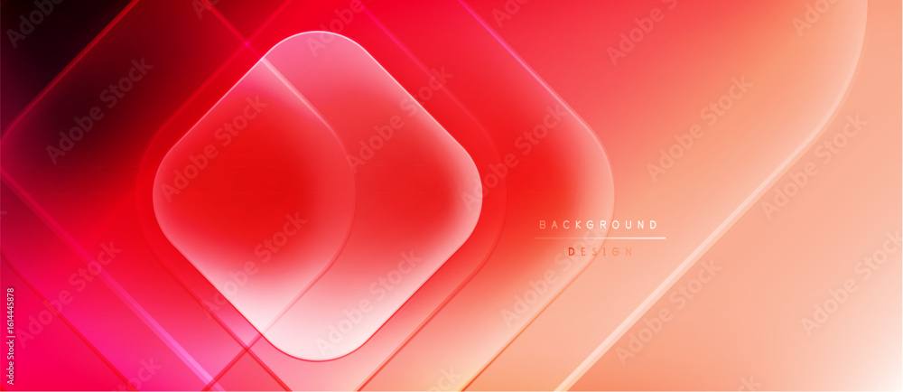 Poster abstract red background. overlapping shapes create dynamic visual effect. smooth gradients, modern d