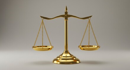Golden scales of justice, balanced and impartial (1)