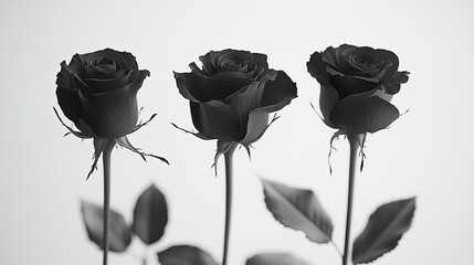 Dividers and Frame Border Lines Vector with Black Rose Flowers for Floral, Decorative, and Vintage Design Concepts

