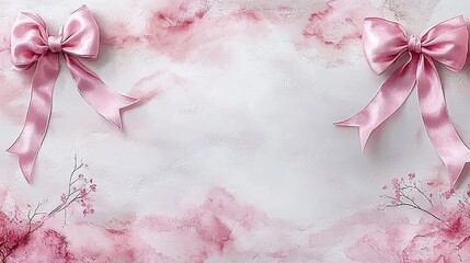 Doodle Hand Drawn Frames with Wavy Lines Bows and Ribbons for Coquette Retro and Decorative Design Concepts