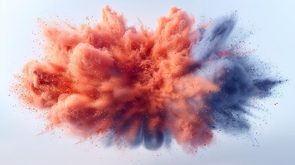 Dynamic CMYK Toner Explosion on White Background for Creativity Printing and Color Design Concepts


