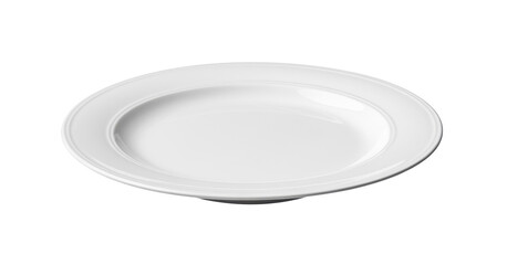 white ceramic plate isolated on white background.