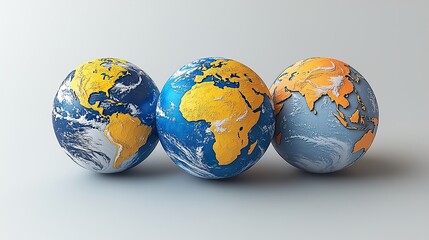 Earth Global Black and White Set for Minimalist, World Map, and Monochrome Design Concepts

