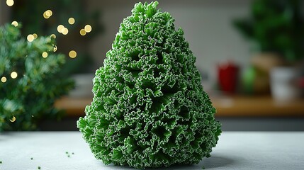 Elegant Succulent and Ornament Arrangement for Festive Holiday Decoration on Dark Background

