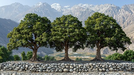 Elqui Valley La Serena Chile Poster Illustration Travel Print Decor Gift Paper Canvas Wall Retro Art  