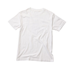 T Shirt Front And Back View For Mockup On PNG Transparent Background. Cut-Out Clipping Path With Adobe Photoshop Pen Tool . PNG Transparent T shirt