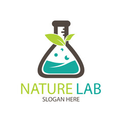 natural laboratory logo vector illustration