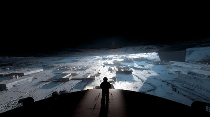 interactive projection map of lunar installation