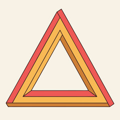 Abstract geometric triangle design with vibrant color palette