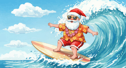 santa claus on the beach