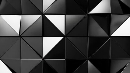 Geometric black and white triangles