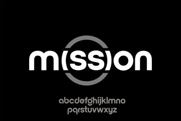 word of mission . modern minimalist clean alphabet font. lowercase bold typography vector illustration design	
