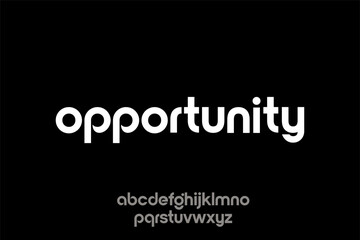 word of opportunity. modern minimalist clean alphabet font. lowercase bold typography vector illustration design	
