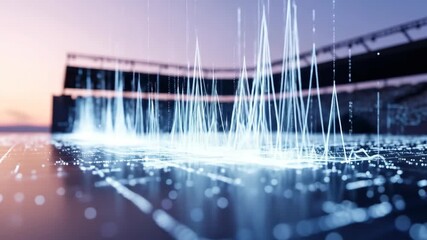 Abstract stadium concept with technology, stadium lights, sport, and arena - Powered by Adobe