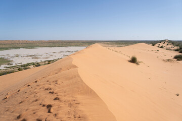 Big Red, famous sand dune outside Birdsville, Queensland, Australia