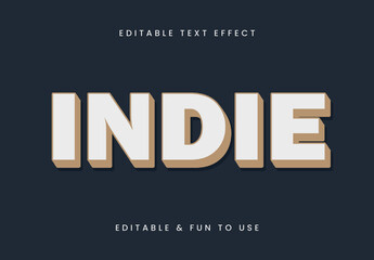 White And Beige 3D Bold Font Modern Blocky Text Effect