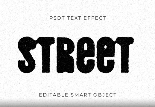 Black Distressed Grunge Font Rough Vintage Ink Text Effect