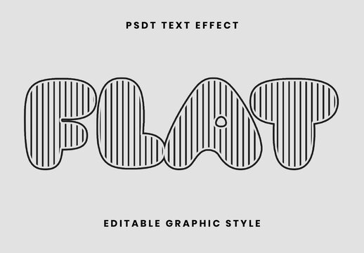 Black Striped Rounded Font Plump Grill Text Effect