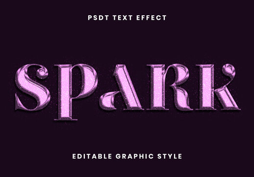 Purple Sparkling Glitter Font Elegant Shiny Text Effect