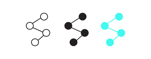  Share and Connect Icon Set - Network, Link, Branching Symbols