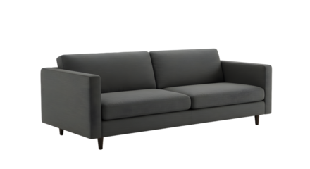Modern Dark Gray Fabric Sofa for Living Room Decor and Comfortable Seating