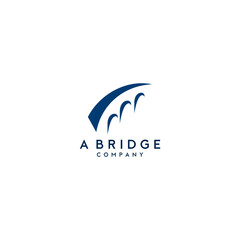 Fototapeta premium bridge logo and icon vector illustration design template