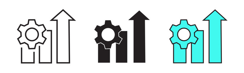 Business Growth and Performance Optimization Icon Set