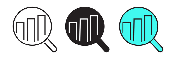 Data Analysis and Market Research Icon Set