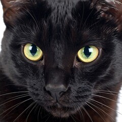 Close-up of a black cat's face (1)