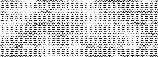 Grunge triangle halftone texture pattern. Abstract rough dirty geometric background. Tech mosaic triangular halfton overlay. Vector grange wallpaper for banner, booklet, poster, leaflet, brochure