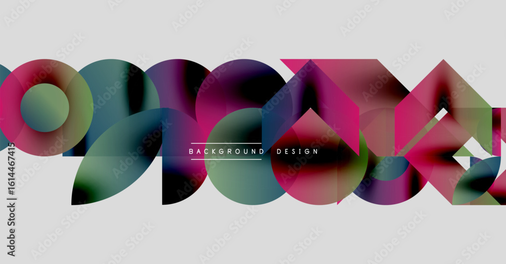 Aufkleber abstract colorful shapes overlap, creating dynamic visual effect. modern design elements suggest cre