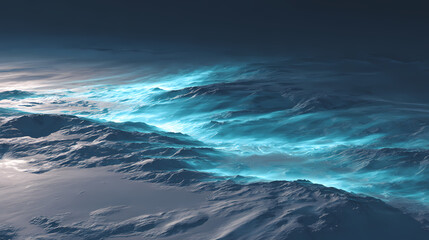 suborbital thermal lens projecting anomaly over polar terrain
