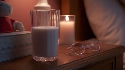 Cozy bedtime books and milk