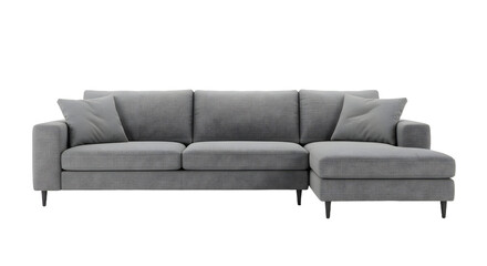 Obraz premium Elegant Gray Corner Sofa for Modern Living Room Decor