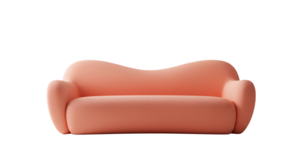 Elegant Coral Pink Sofa for Modern Living Room Decor