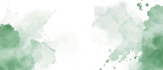 Abstract watercolor wash in shades of sage green