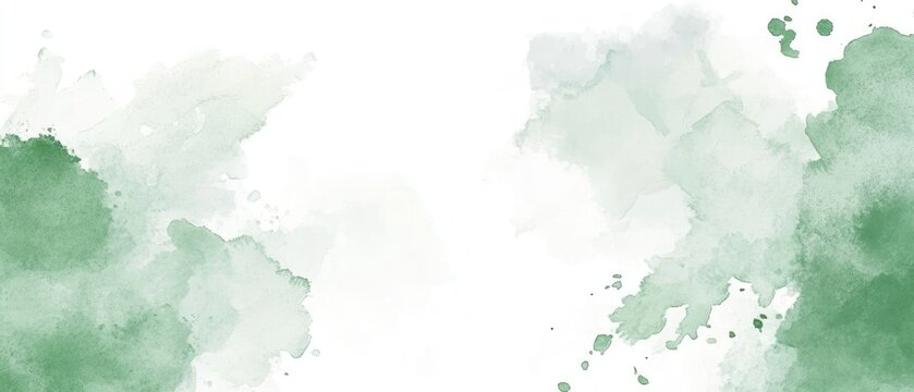 Abstract watercolor wash in shades of sage green